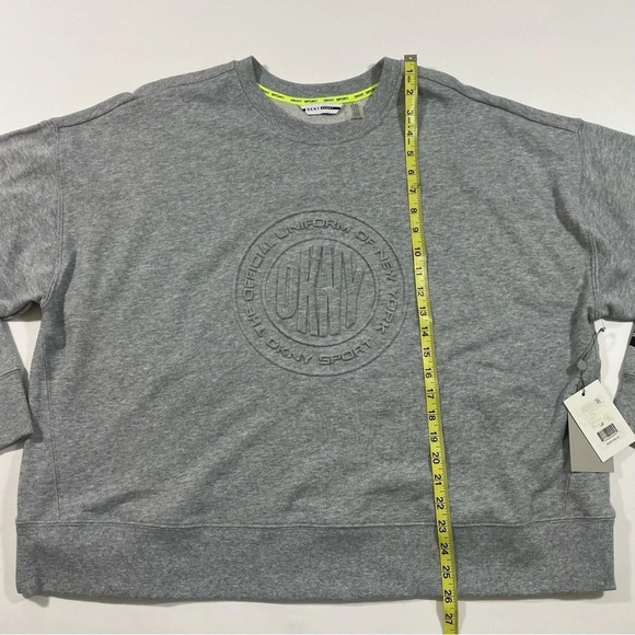 New DKNY Sport Logo Sweatshirt Pullover Grey Size 2X Plus - Picture 6 of 6
